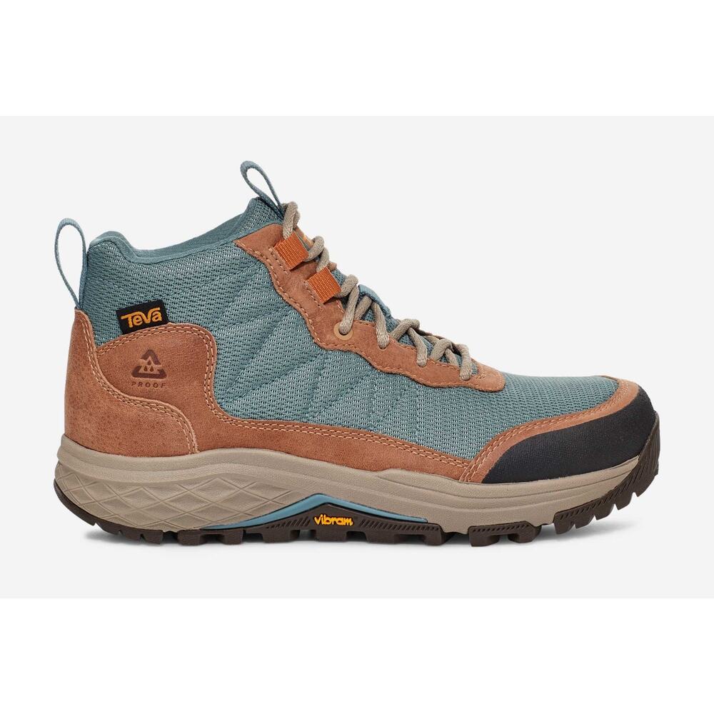 Teva Women's Ridgeview Lace-Up Rapid Booties, Tan/Trooper Size 9M